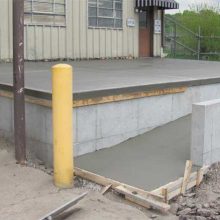 Concrete ramp installation