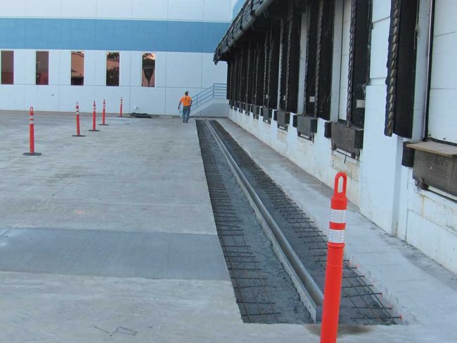 Parking lot drain installation