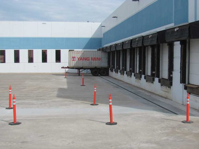 Parking lot drain installation