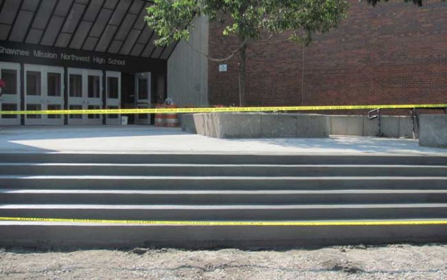 Concrete stairs installation