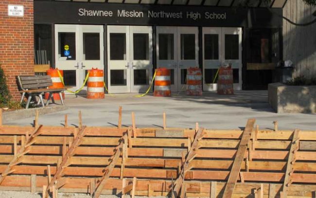 Concrete stairs installation