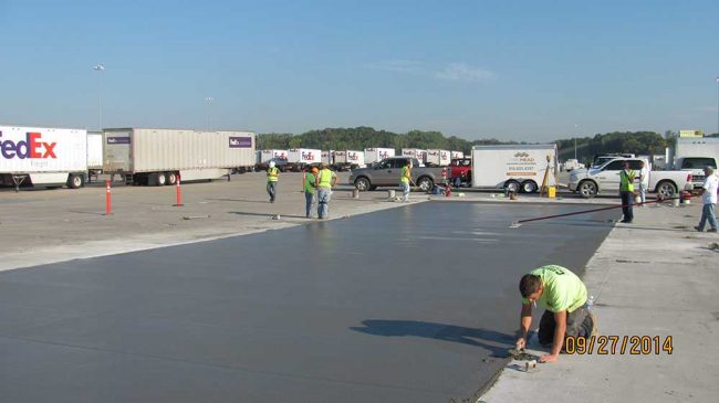 Concrete parking lot repairs