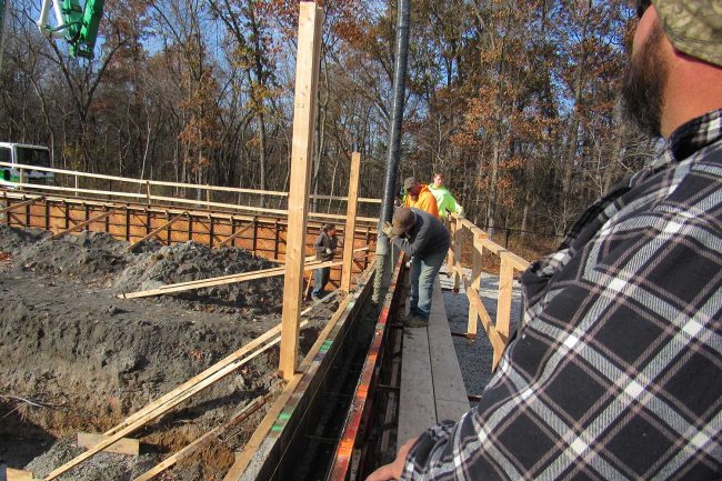 Load bearing concrete walls